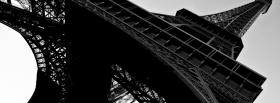 the eiffel tower black and white facebook cover
