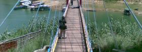 bridge over water nature facebook cover