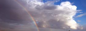 rainbow in clouds nature facebook cover