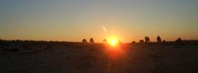 sunset desert nature facebook cover