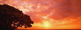 african sunset nature facebook cover