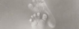 baby feet black and white facebook cover