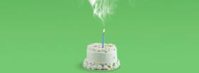 cake and candle smoke facebook cover