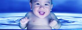 happy baby in water facebook cover