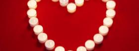 white heart candles facebook cover