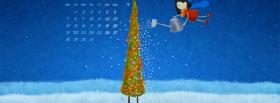 christmas tree with ornaments facebook cover
