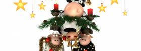 cows celebrating christmas facebook cover
