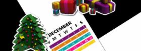 december number calendar facebook cover