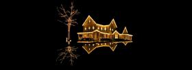 house decorated for christmas facebook cover
