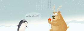 funny penguin christmas facebook cover