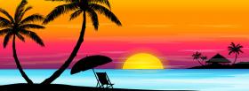 beach sunset creative facebook cover