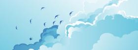 birds clouds creative facebook cover