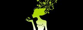plants gree woman creative facebook cover