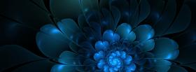 bleu neon flower facebook cover