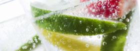 refreshing fruits in water facebook cover