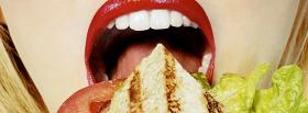 eating sandwich food facebook cover