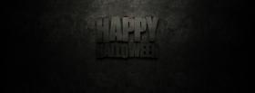 gray happy halloween facebook cover