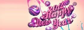 pink new year holiday facebook cover
