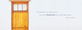 personality open doors quote facebook cover