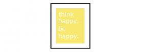 think happy quotes facebook cover
