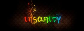 rainbow insanity quote facebook cover