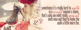 single woman shoes quotes facebook cover