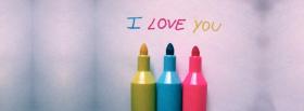 i love you crayons facebook cover