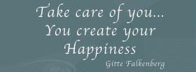 create your happiness quote facebook cover