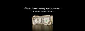 money from pessimist quotes facebook cover