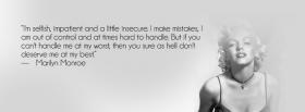 marilyn monroe quotes facebook cover