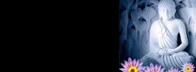 flowers and buddha religions facebook cover