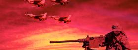 pink yellow military war facebook cover