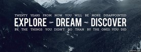 Explore Discover Dream  facebook cover