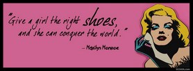 Marilyn Monroe Shoes Quote facebook cover
