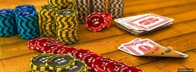 Red Poker Chips facebook cover