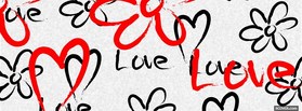 love with heart facebook cover